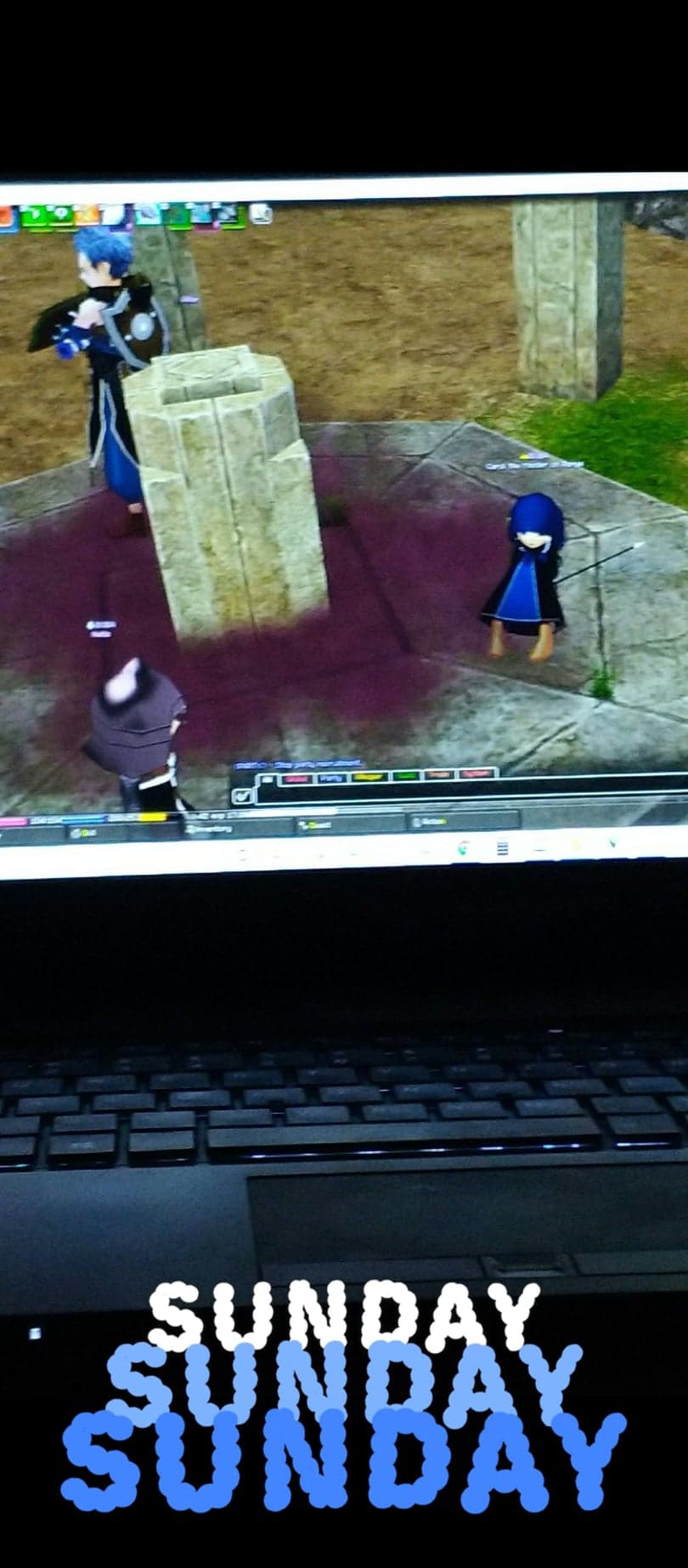 Relaxing and playing Mabinogi with friends